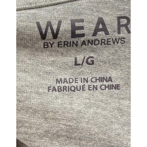 Wear by Erin Andrews Womens Top Sz Large Gray Michigan State Spartans Tee Shirt - Picture 5 of 6